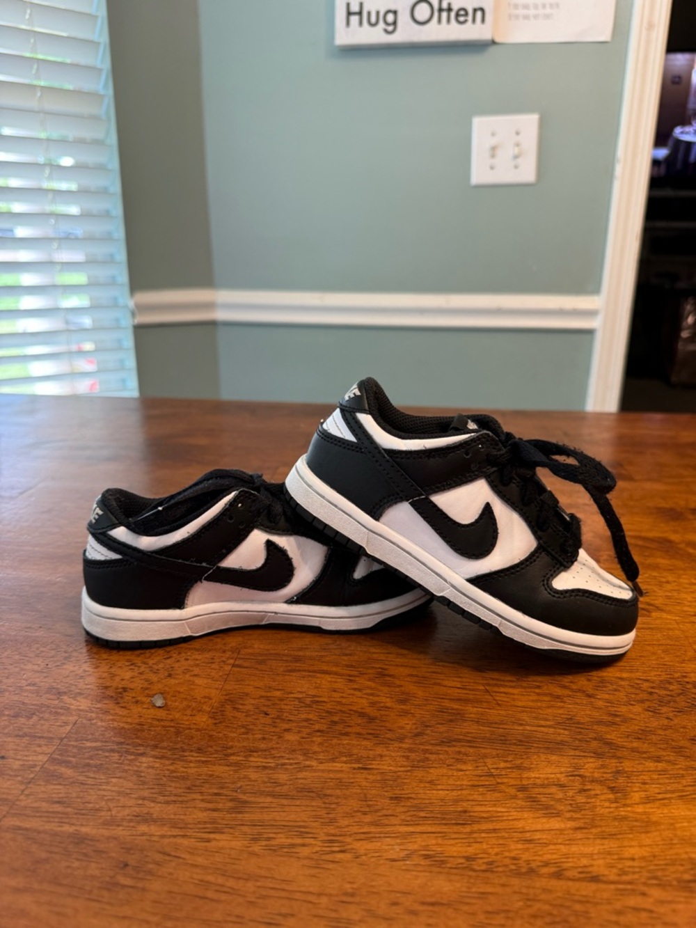 Nike Dunk Low Panda Black White Kids Size 11C CW1588-100 Pre-Loved GUC